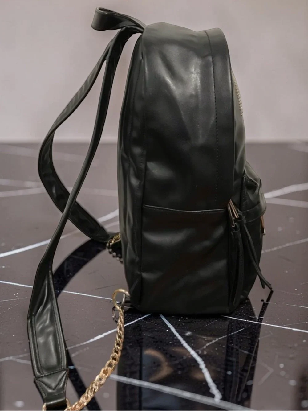 Victoria's Secret Studded Backpack with Chain Accent ✨🤩🖤